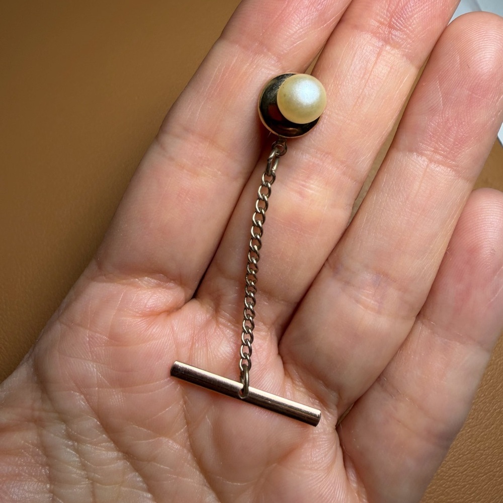 Vintage Pearl Tie Tack Pin